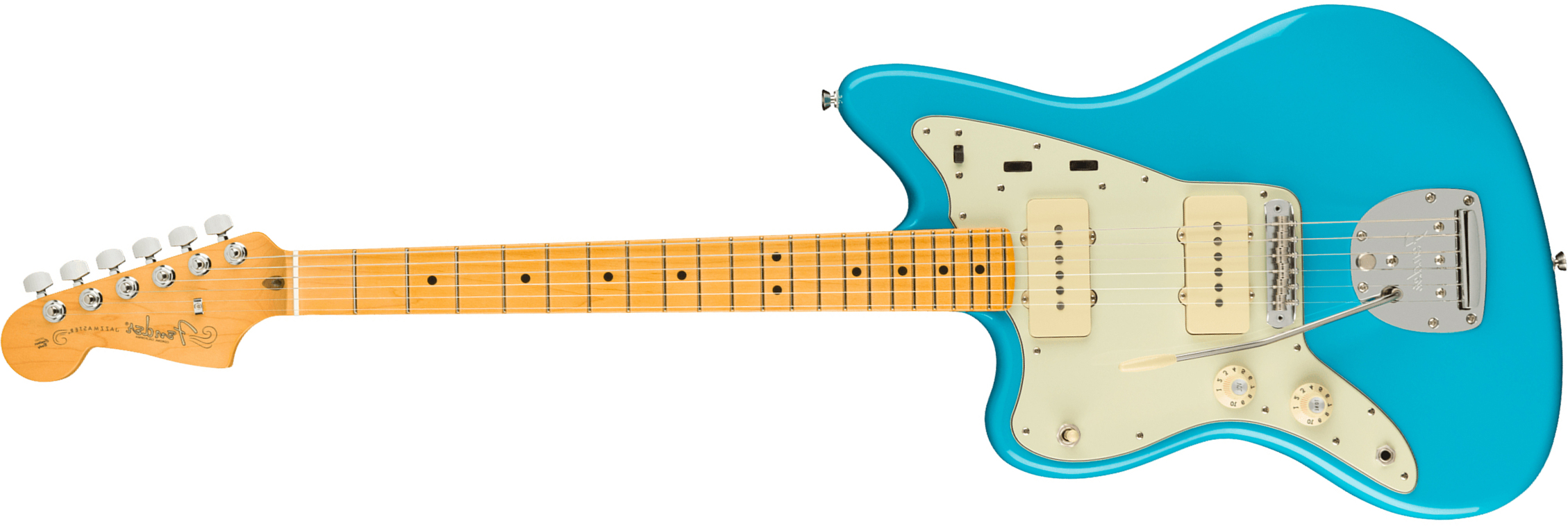 Fender Jazzmaster American Professional Ii Lh Gaucher Usa Mn - Miami Blue - E-Gitarre für Linkshänder - Main picture