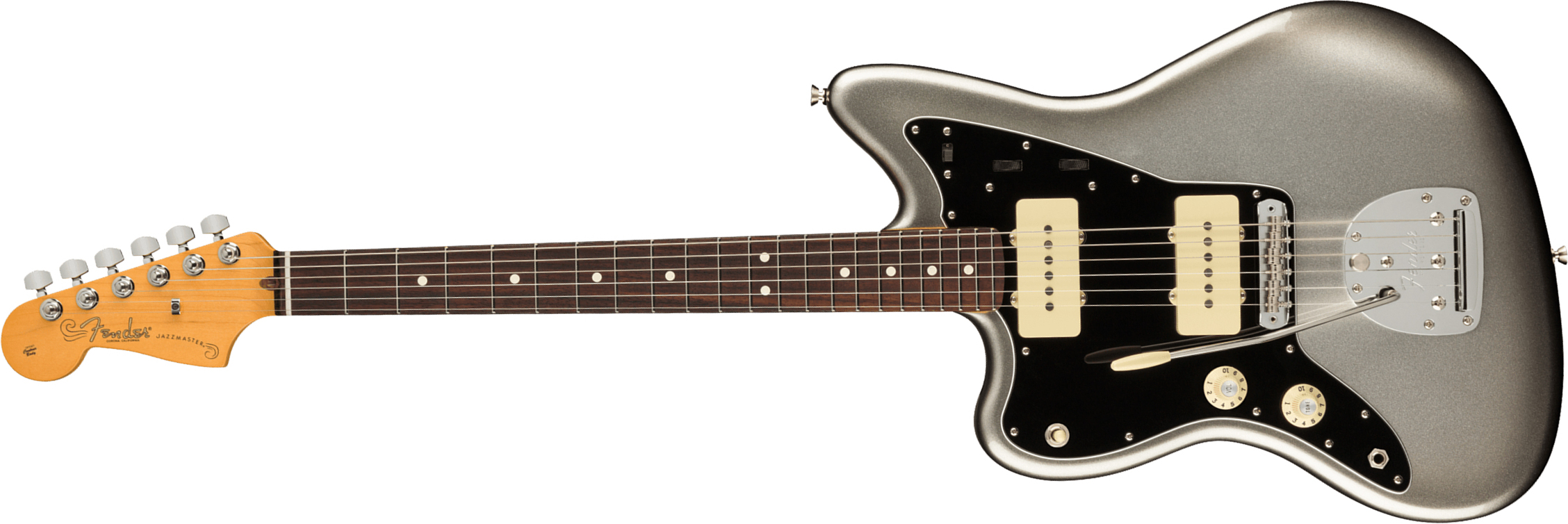 Fender Jazzmaster American Professional Ii Lh Gaucher Usa Rw - Mercury - E-Gitarre für Linkshänder - Main picture