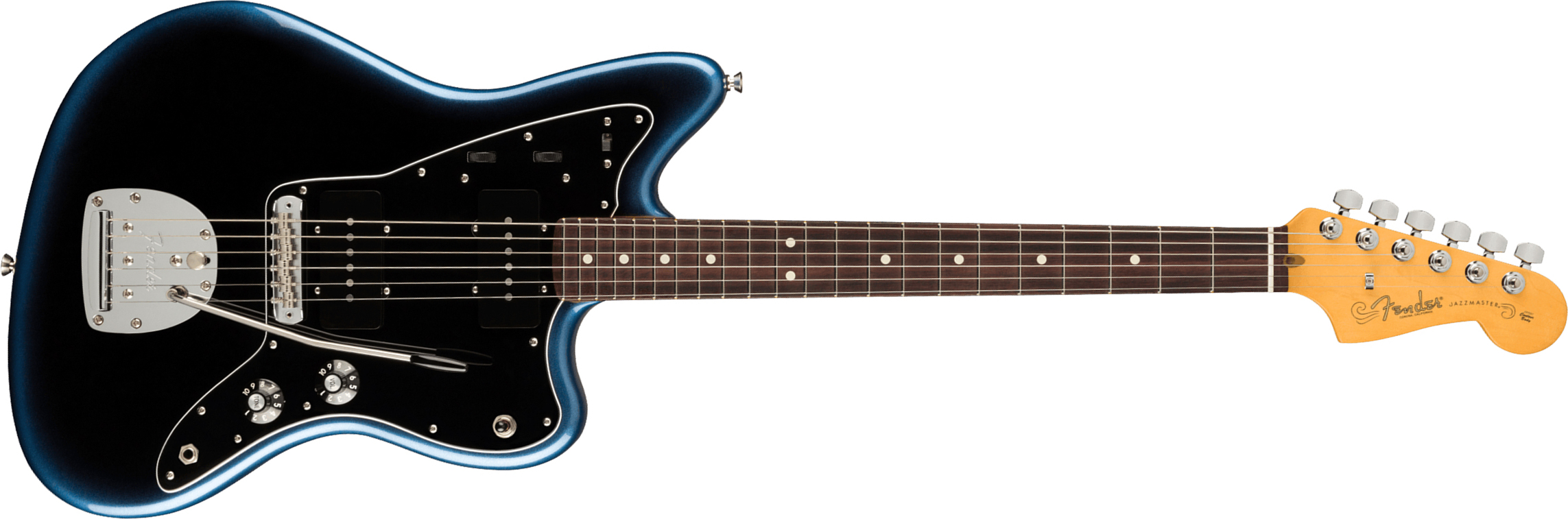 Fender Jazzmaster American Professional Ii Usa Rw - Dark Night - Retro-Rock-E-Gitarre - Main picture