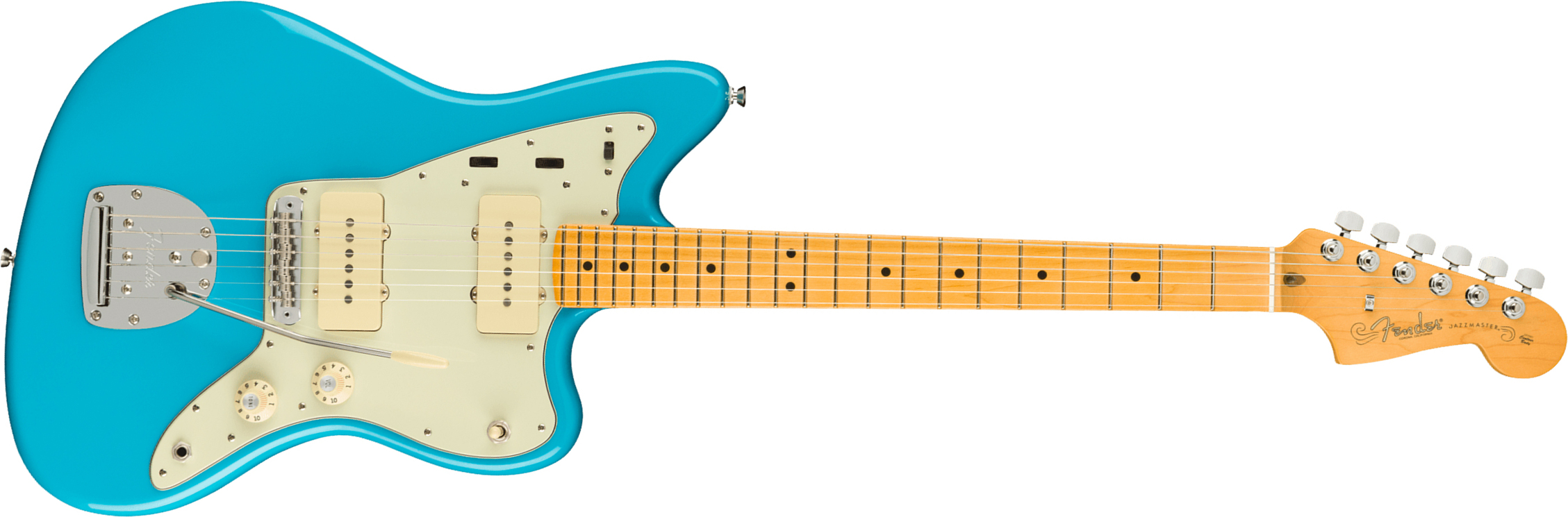 Fender Jazzmaster American Professional Ii Usa Rw - Miami Blue - Retro-Rock-E-Gitarre - Main picture