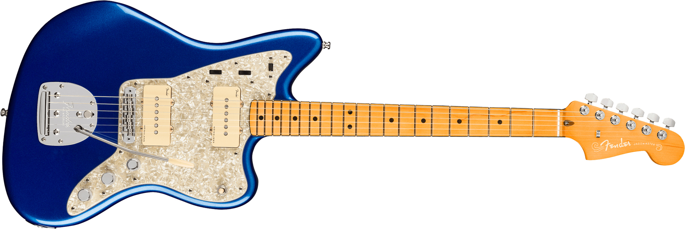 Fender Jazzmaster American Ultra 2019 Usa Mn - Cobra Blue - Retro-Rock-E-Gitarre - Main picture