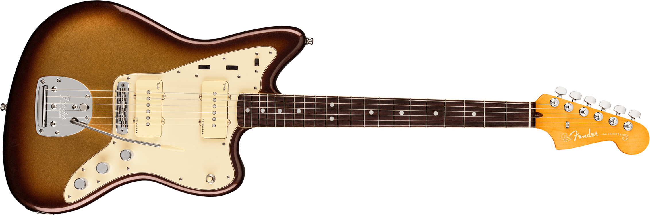 Fender Jazzmaster American Ultra 2019 Usa Rw - Mocha Burst - Retro-Rock-E-Gitarre - Main picture