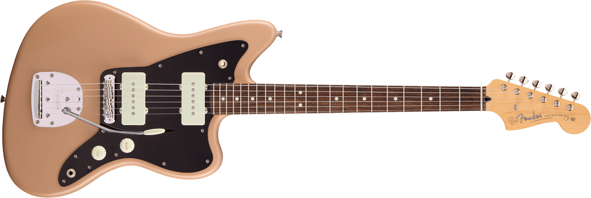 Fender Jazzmaster Hybrid Ii Mij Ltd Jap 2s Trem Rw - Sahara Taupe - Retro-Rock-E-Gitarre - Main picture