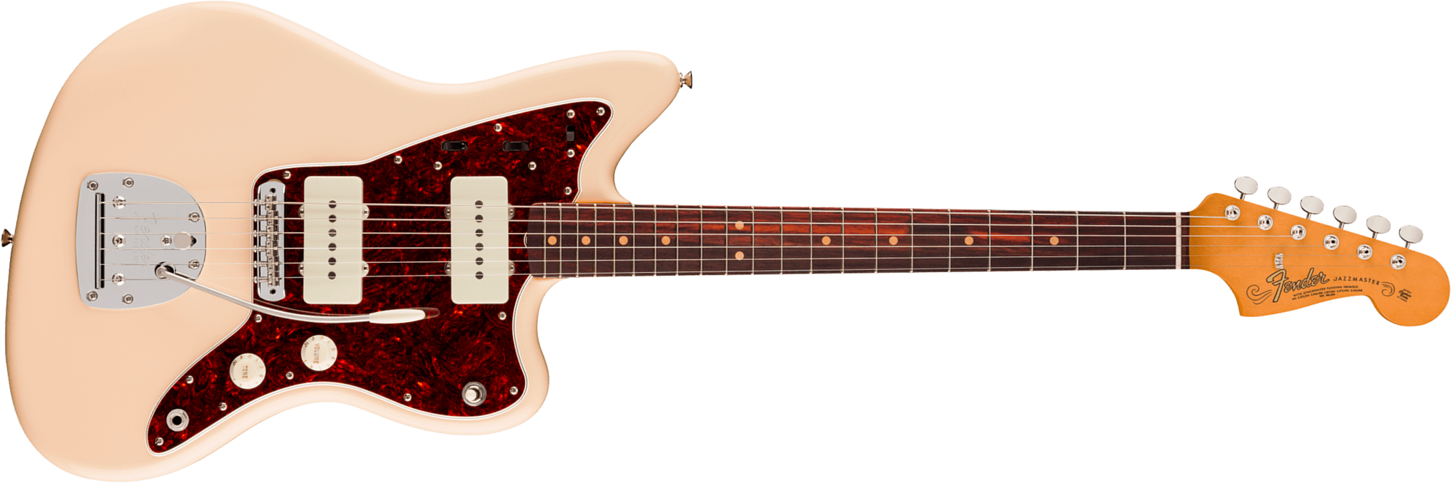 Fender Jazzmaster Mid 60s Vintera 3 Mex 2s Trem Rw - Olympic White - Retro-Rock-E-Gitarre - Main picture