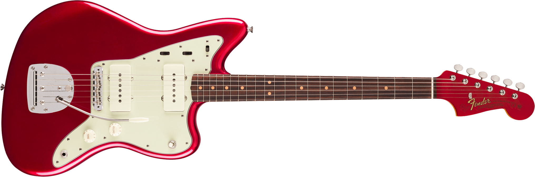 Fender Jazzmaster Mid 60s Vintera 3 Mex 2s Trem Rw - Candy Apple Red - Retro-Rock-E-Gitarre - Main picture