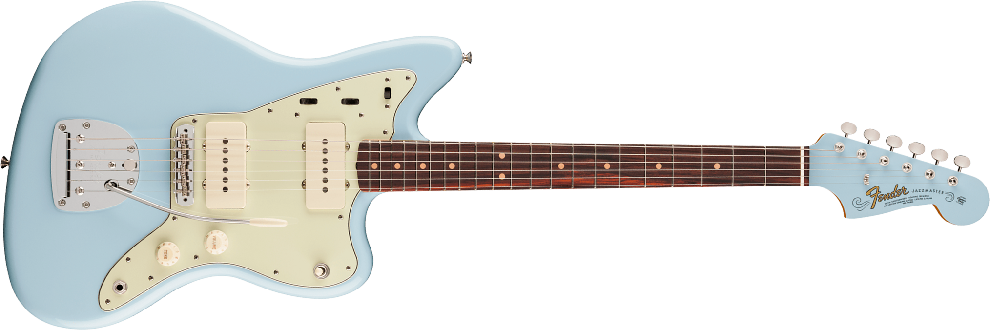 Fender Jazzmaster Mid 60s Vintera 3 Mex 2s Trem Rw - Sonic Blue - Retro-Rock-E-Gitarre - Main picture