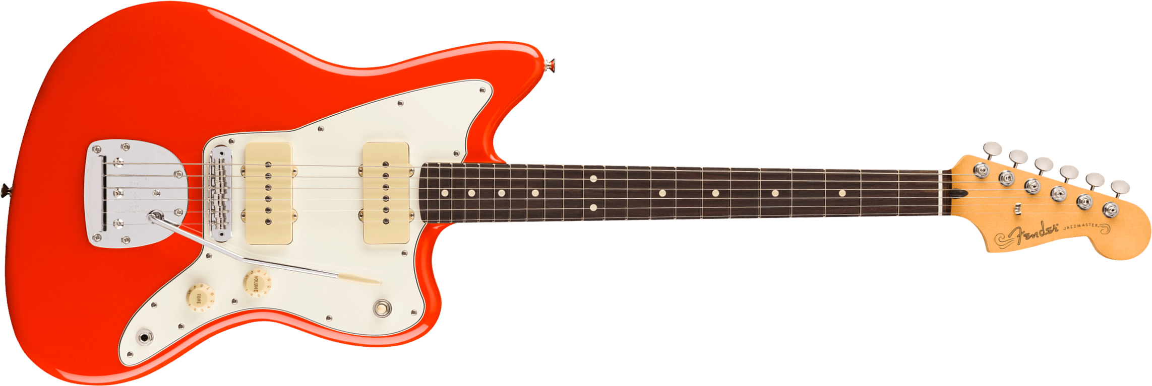 Fender Jazzmaster Player Ii Mex 2s Trem Rw - Coral Red - Retro-Rock-E-Gitarre - Main picture