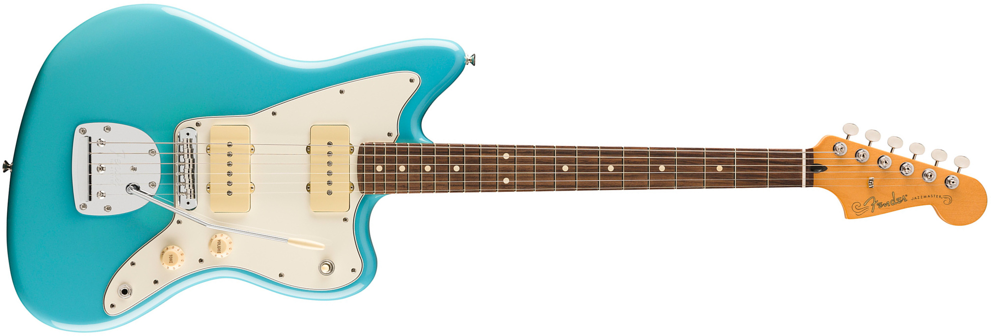 Fender Jazzmaster Player Ii Mex 2s Trem Rw - Aquatone Blue - Retro-Rock-E-Gitarre - Main picture