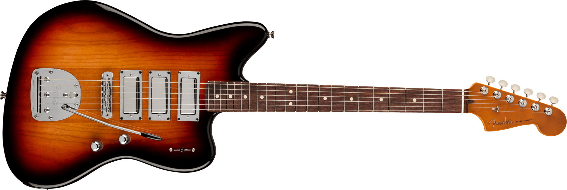 Fender Jazzmaster Spark-o-matic Volume Ii Parallel Universe Hhh Trem Rw - 3-color Sunburst - Retro-Rock-E-Gitarre - Main picture