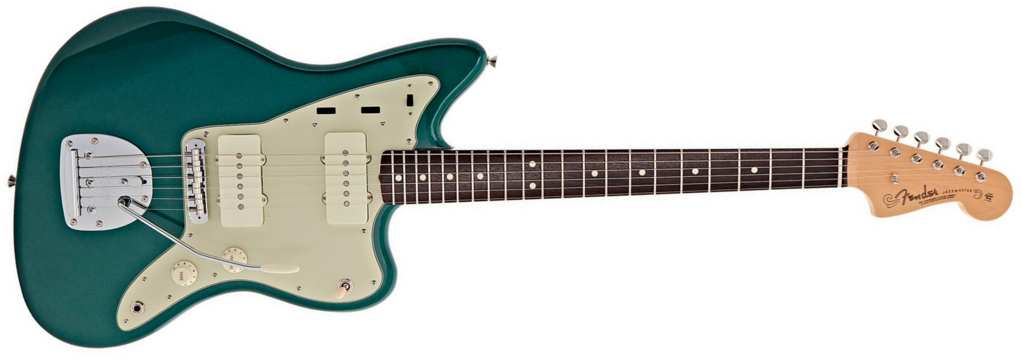 Fender Jazzmaster Traditional Ii 60s Mij Trem 2s Rw - Sherwood Green Metallic - Retro-Rock-E-Gitarre - Main picture