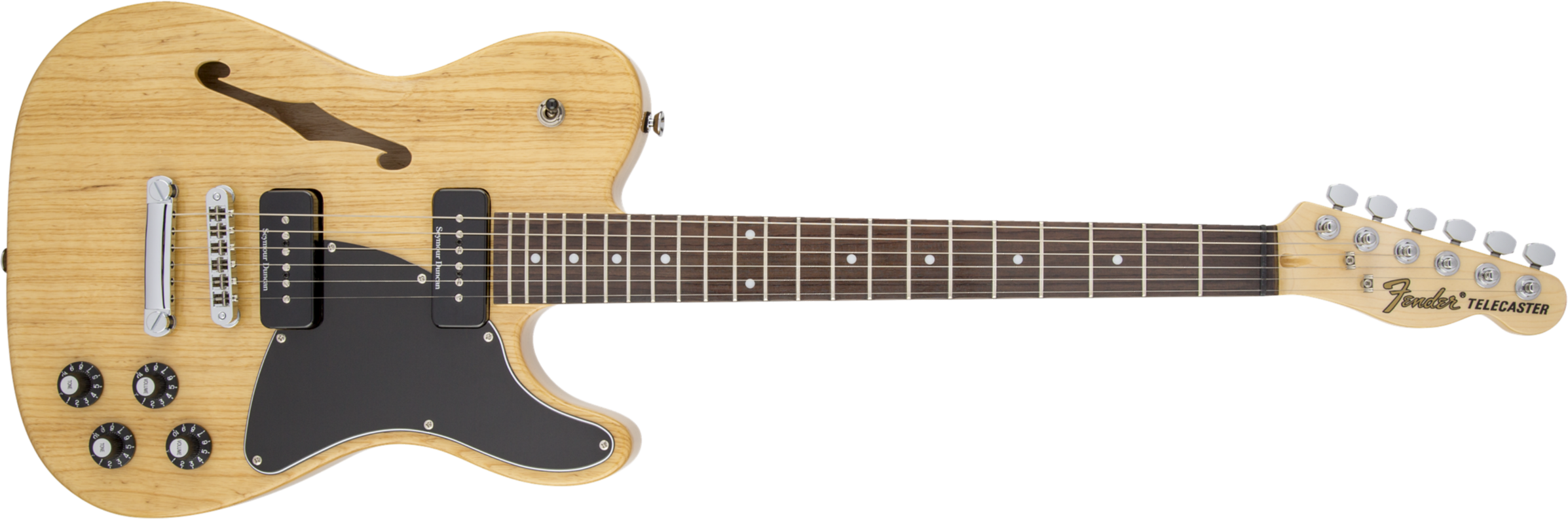 Fender Jim Adkins Tele Ja-90 Mex Signature 2p90 - Natural - Semi-Hollow E-Gitarre - Main picture