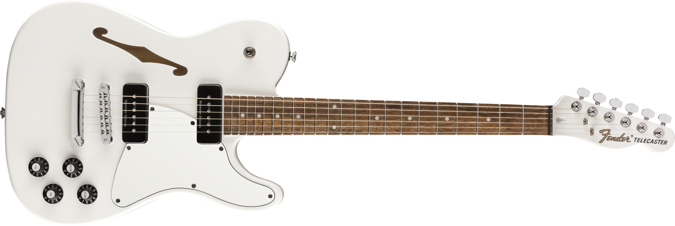 Fender Jim Adkins Tele Ja-90 Mex Signature 2p90 Lau - White - E-Gitarre in Teleform - Main picture
