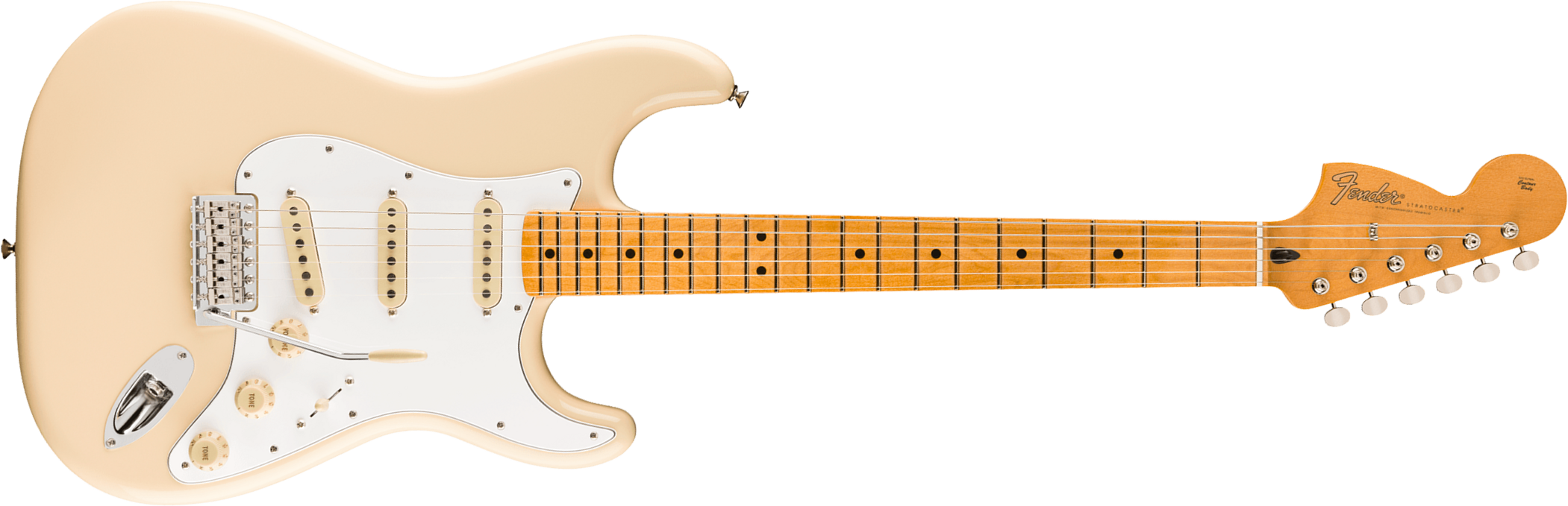 Fender Jimi Hendrix Strat Mex Signature 3s Trem Mn - Olympic White - E-Gitarre in Str-Form - Main picture