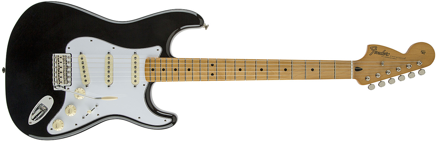 Fender Jimi Hendrix Strat Mex Sss Mn - Black - E-Gitarre in Str-Form - Main picture