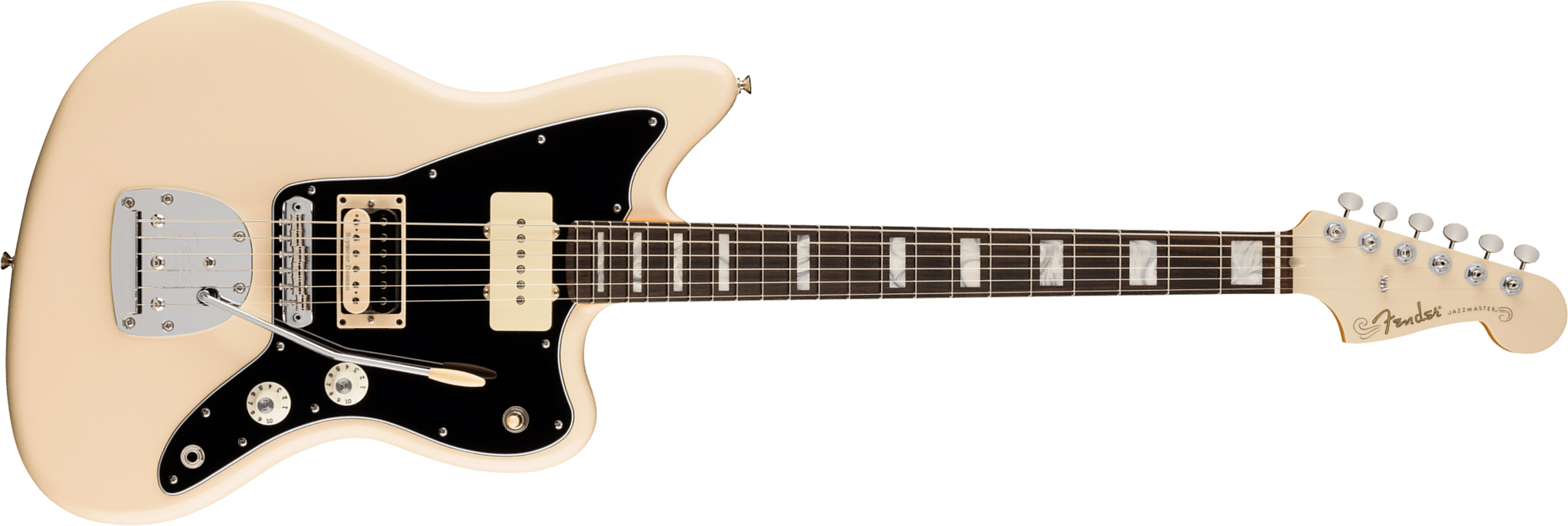 Fender Kim Gordon Jazzmaster Mex Ltd Signature Ltd 2s Trem Rw - Olympic White - Signature-E-Gitarre - Main picture