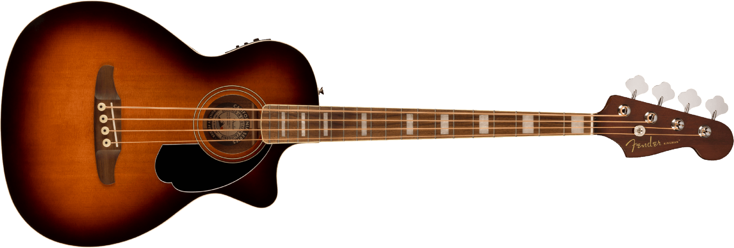 Fender Kingman Bass Sce Dreadnought Cw Epicea Sapelle - Shaded Edge Burst - Akustische Bass - Main picture