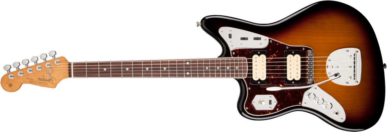 Fender Kurt Cobain Jaguar Lh Gaucher Mex Hh Trem Rw - 3-color Sunburst - E-Gitarre für Linkshänder - Main picture