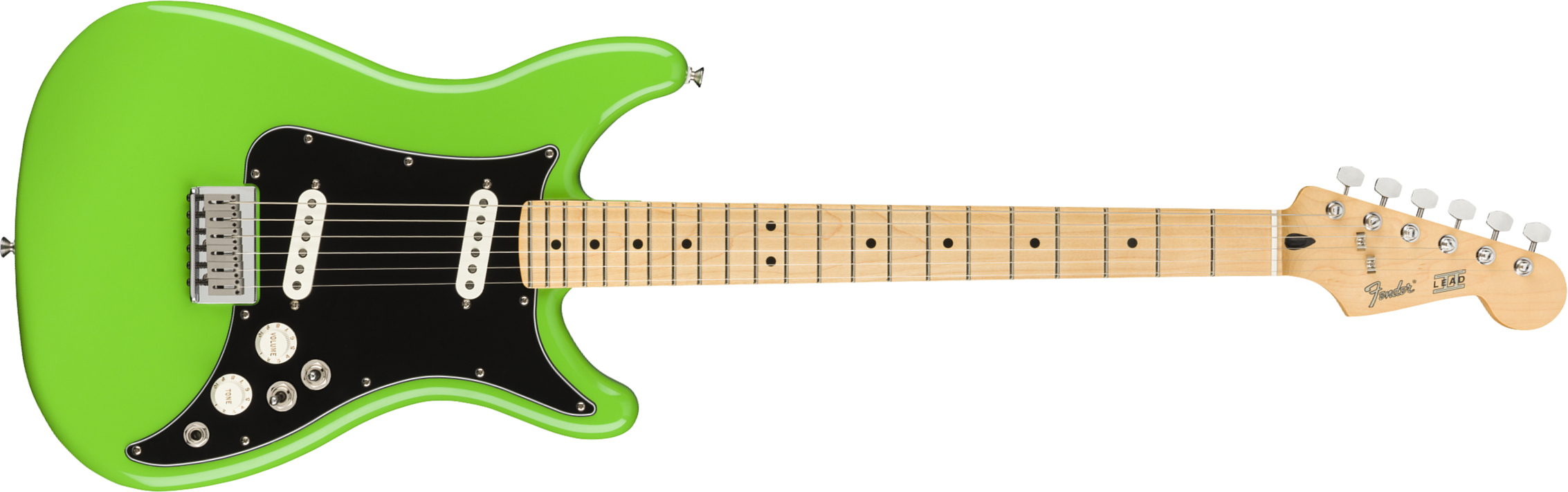 Fender Lead Ii Player Mex Ss Ht Mn - Neon Green - E-Gitarre in Str-Form - Main picture