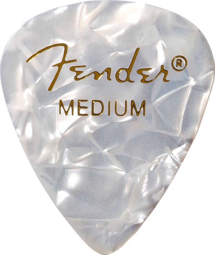 Fender Lot De 12 351 Shape Premium Picks Medium White Moto - Plektren - Main picture
