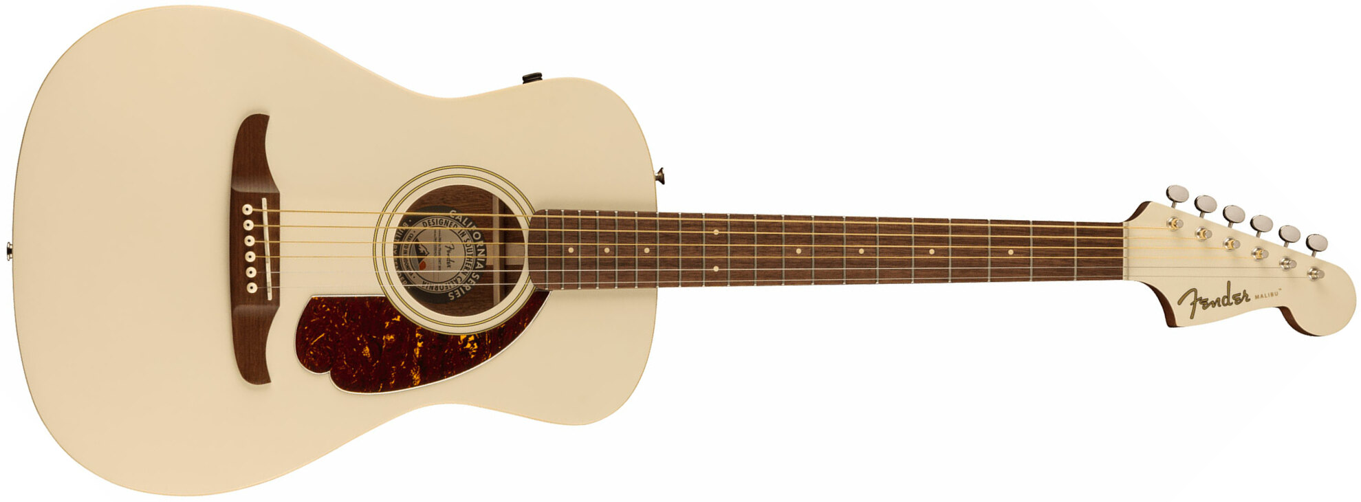 Fender Malibu Player 2023 Parlor Epicea Sapele Wal - Olympic White - Elektroakustische Gitarre - Main picture