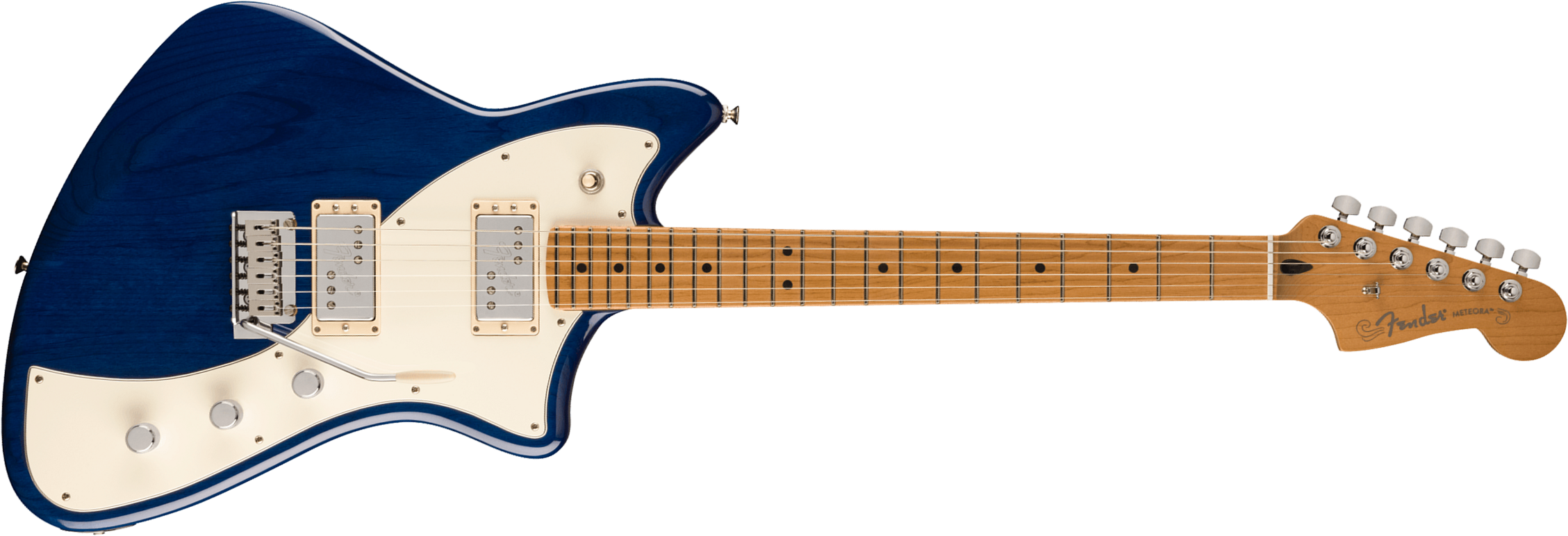 Fender Meteora Player Plus Hh Ltd Mex 2h Trem Mn - Sapphire Blue Transparent - Retro-Rock-E-Gitarre - Main picture