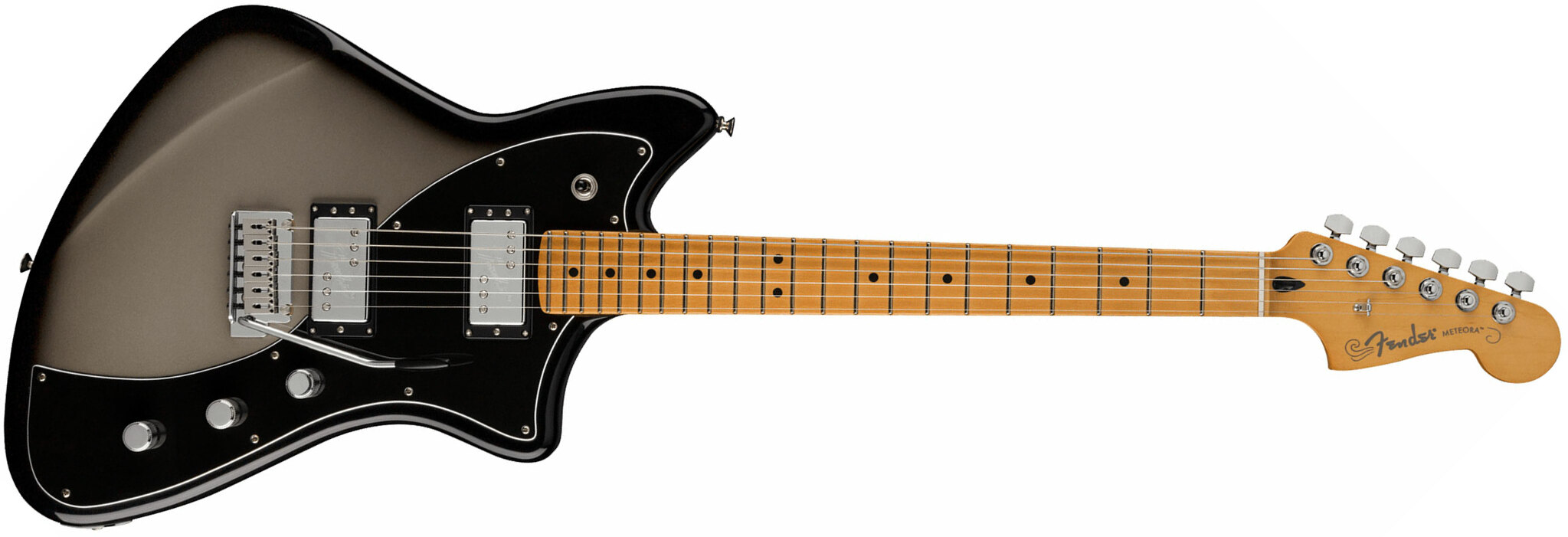 Fender Meteora Player Plus Hh Mex 2h Ht Mn - Silver Burst - Retro-Rock-E-Gitarre - Main picture