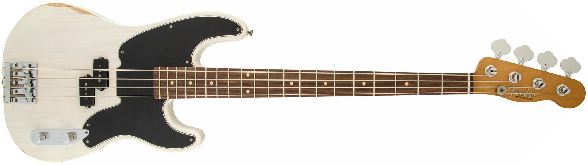 Fender Mike Dirnt Precision Bass Mex Signature Rw - White Blonde - Solidbody E-bass - Main picture