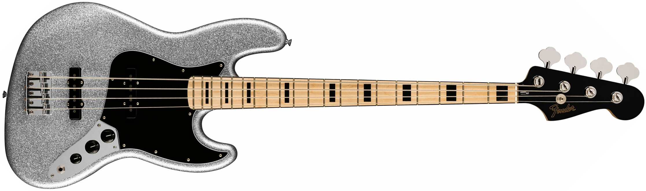 Fender Mikey Way Jazz Bass Ltd Signature Mex Mn - Silver Sparkle - Solidbody E-bass - Main picture