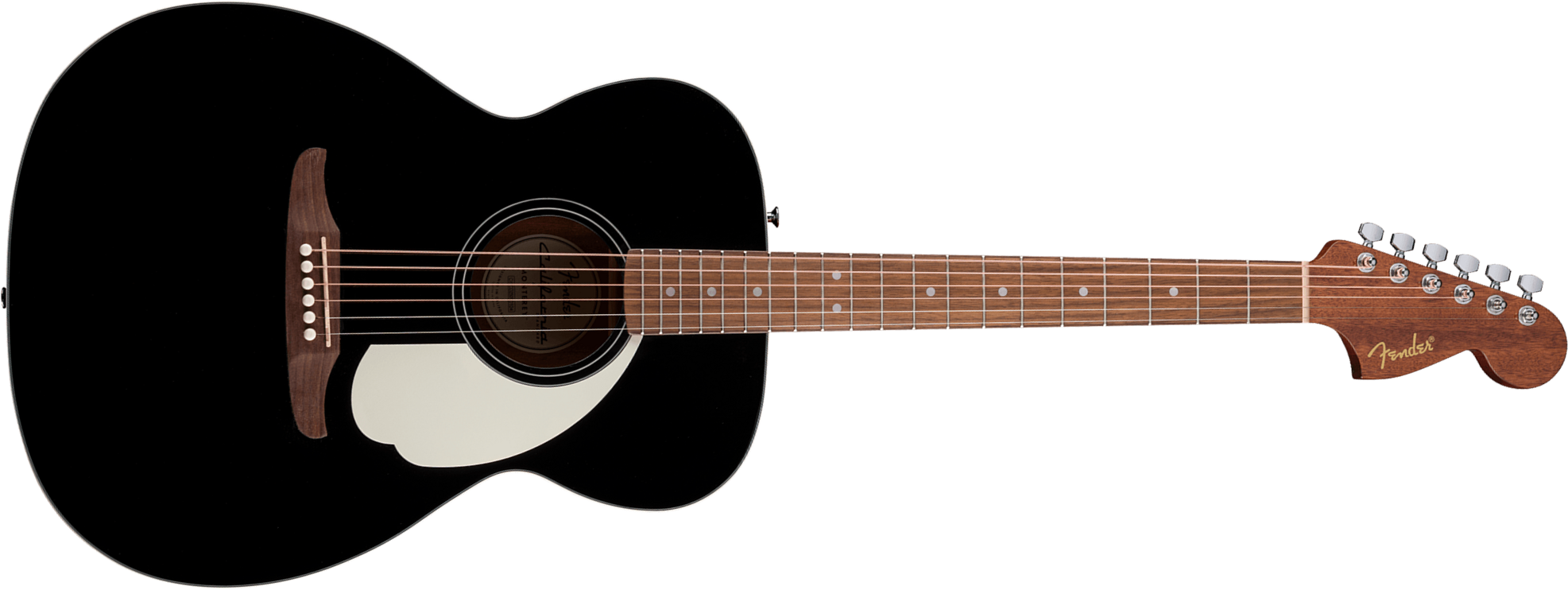 Fender Monterey California Standard Om Epicea Sapele Wal - Black - Folk-Gitarre - Main picture