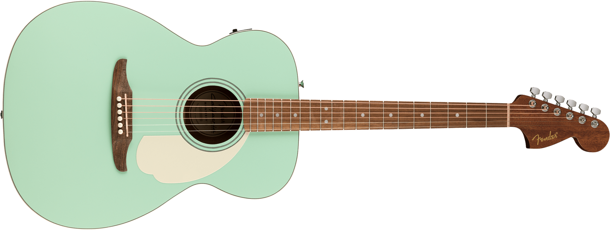 Fender Monterey E California Standard Om Epicea Sapele Wal - Surf Green - Folk-Gitarre - Main picture