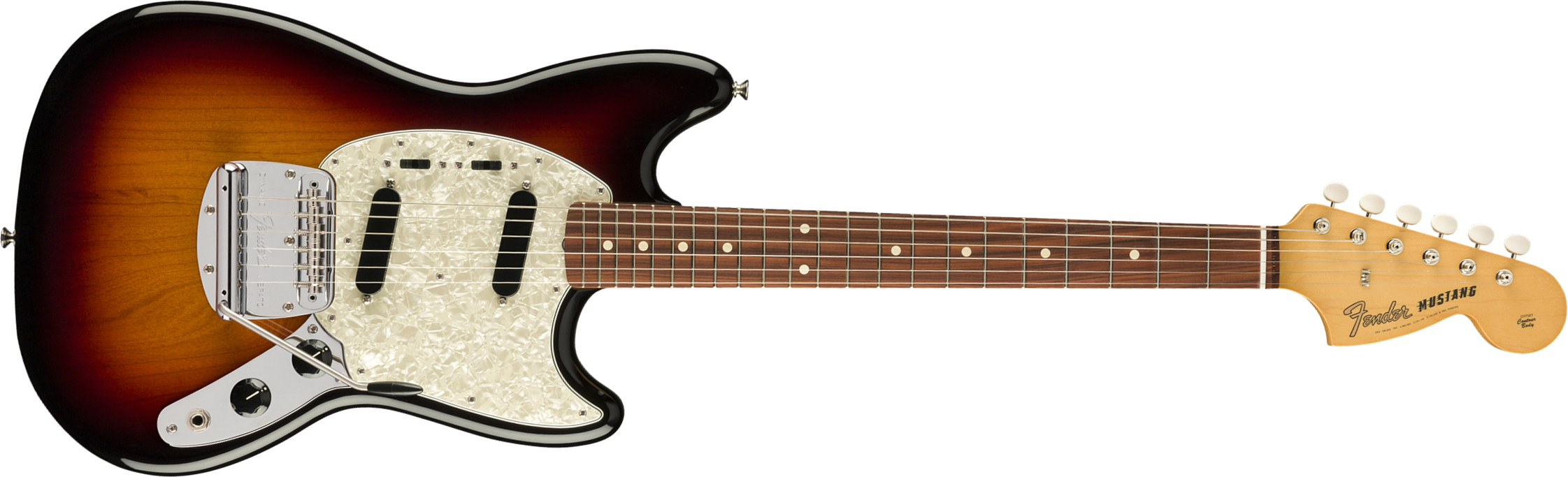 Fender Mustang 60s Vintera Vintage Mex Pf - 3-color Sunburst - Retro-Rock-E-Gitarre - Main picture