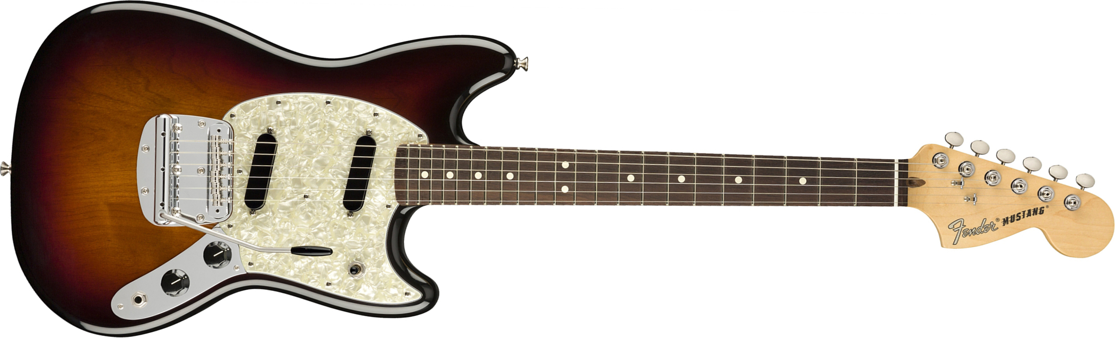 Fender Mustang American Performer Usa Ss Rw - 3-color Sunburst - Double Cut E-Gitarre - Main picture