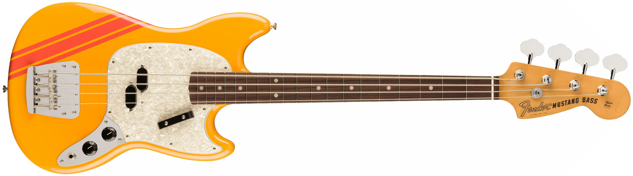 Fender Mustang Bass 70s Competition Vintera 2 Rw - Competition Orange - Solidbody E-bass - Main picture