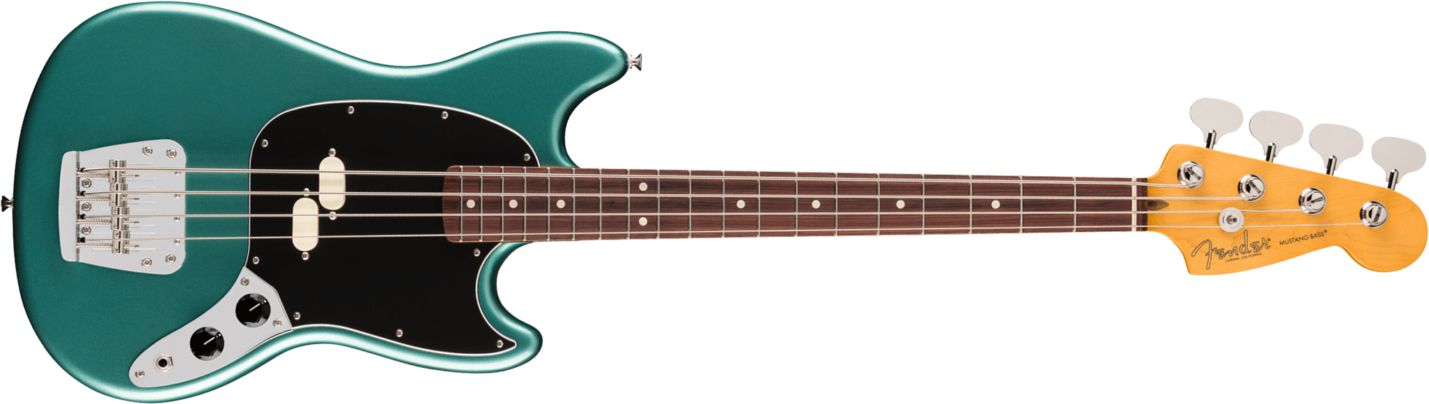 Fender Mustang Bass Classic American Pro Usa Shsc Rw - Faded Sherwood Green Metallic - Solidbody E-bass - Main picture