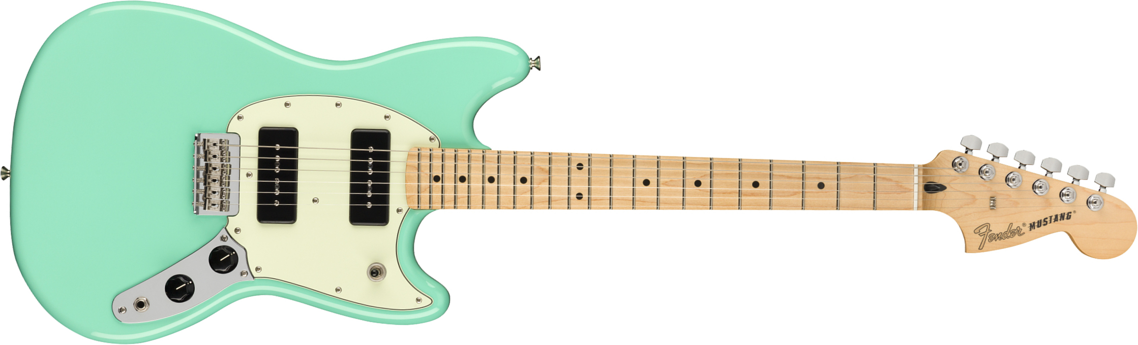 Fender Mustang Player 90 Mex Ht 2p90 Mn - Seafoam Green - Retro-Rock-E-Gitarre - Main picture