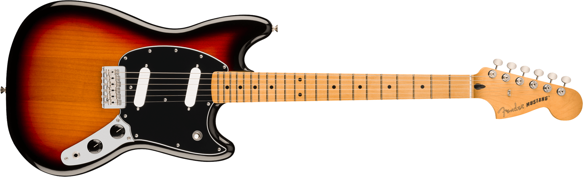 Fender Mustang Player Ii Mex 2s Ht Mn - 3-color Sunburst - Retro-Rock-E-Gitarre - Main picture