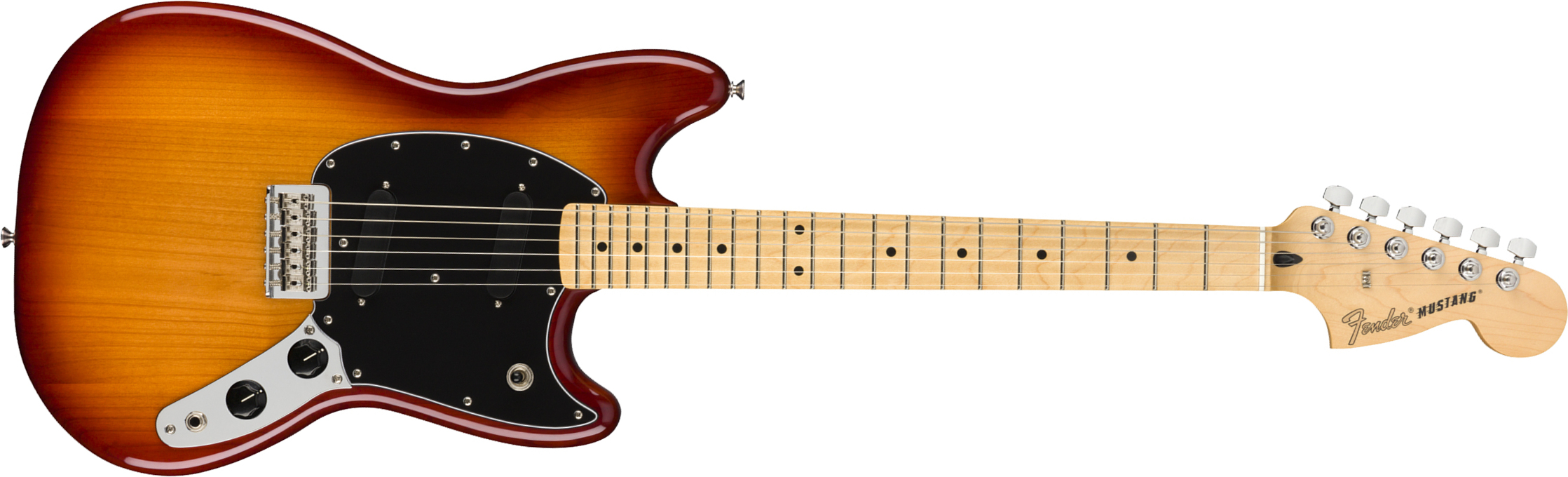 Fender Mustang Player Mex Ht 2s Mn - Sienna Sunburst - Retro-Rock-E-Gitarre - Main picture