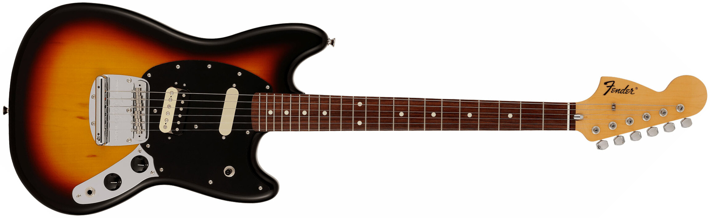 Fender Mustang Reverse Headstock Traditional Ltd Jap Hs Trem Rw - 3-color Sunburst - E-Gitarre in Str-Form - Main picture