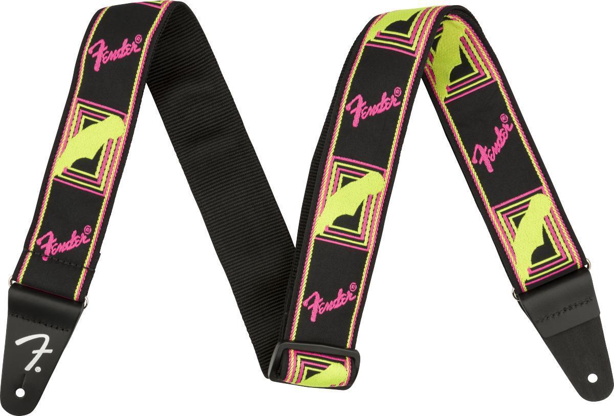 Gitarrengurt Fender Neon Monogrammed Guitar Strap - Yellow/Pink