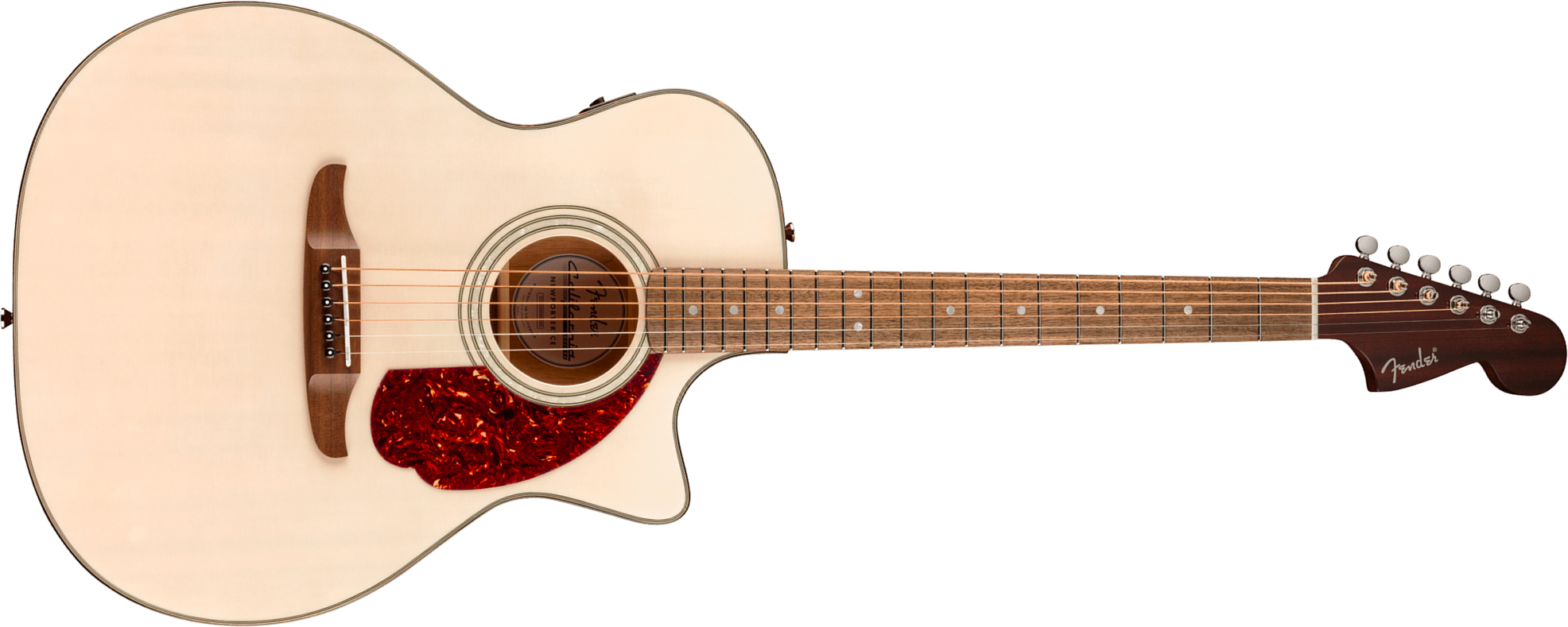 Fender Newporter Deluxe Ce California Auditorium Cw Epicea Acajou Wal - White Blonde - Folk-Gitarre - Main picture