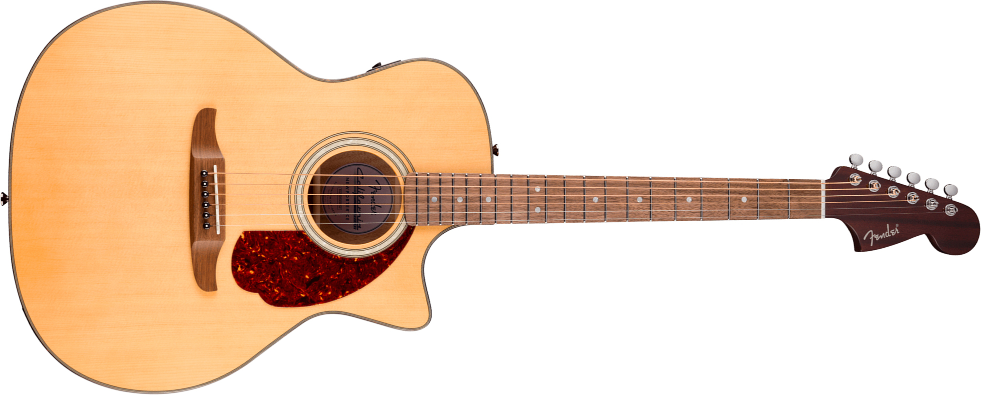 Fender Newporter Deluxe Ce California Auditorium Cw Epicea Acajou Wal - Natural - Folk-Gitarre - Main picture