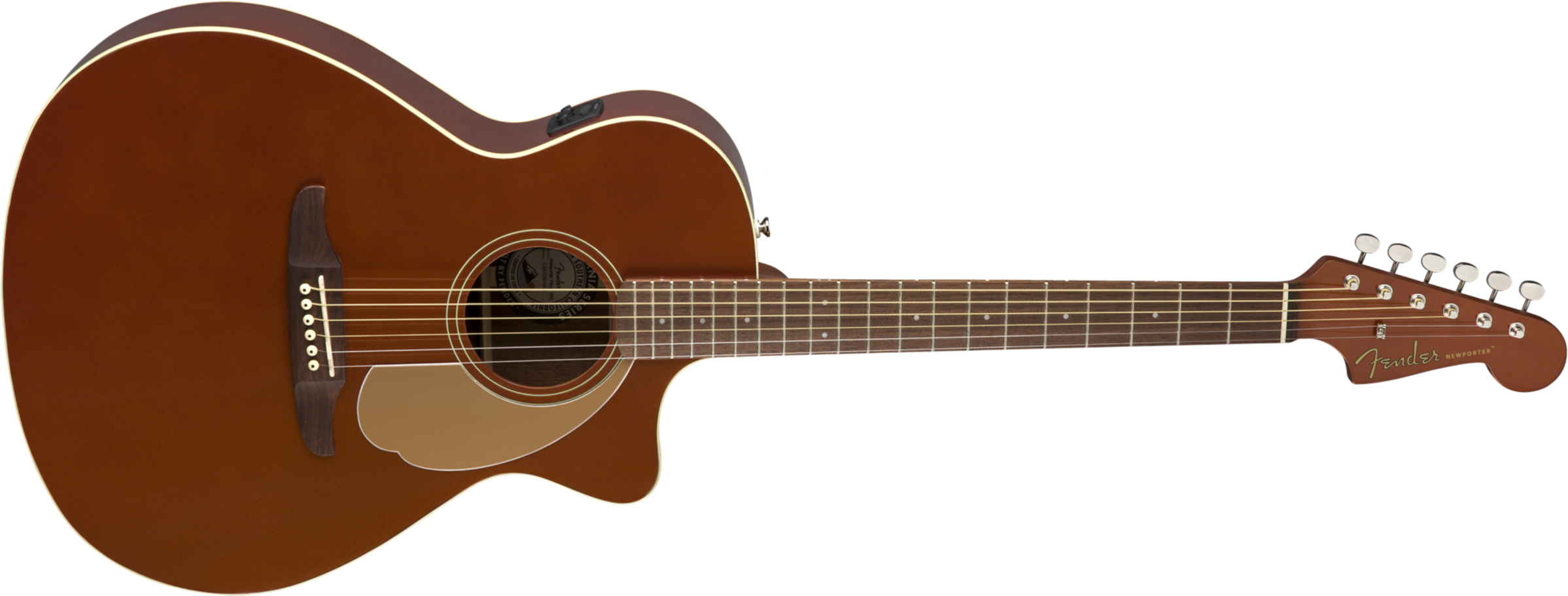 Fender Newporter Player - Rustic Copper - Westerngitarre & electro - Main picture