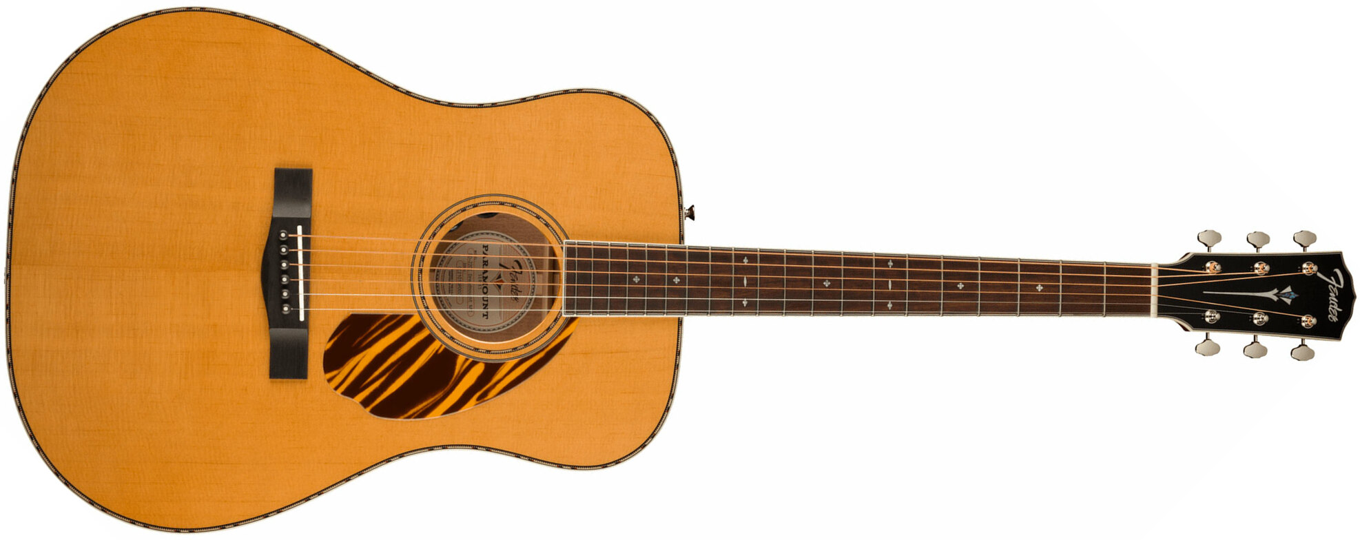 Fender Pd-220e Paramount Dreadnought Epicea Acajou Ova - Natural - Elektroakustische Gitarre - Main picture