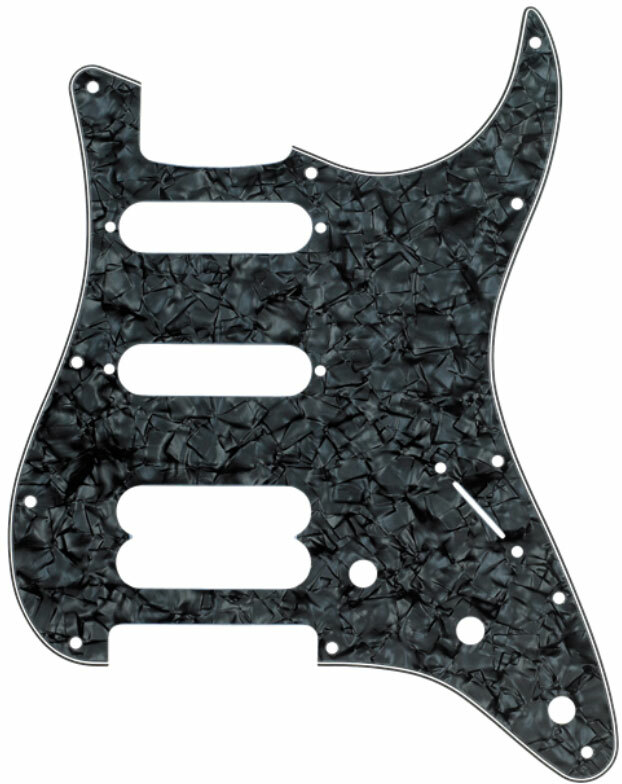Fender Pickguard Strat Hss Modern 11-hole 4-ply Black Pearl - Schlagbrett - Main picture