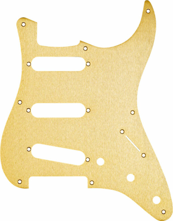 Fender Pickguard Strat Sss '50s Vintage 8-hole 1-ply Gold Anodized - Schlagbrett - Main picture