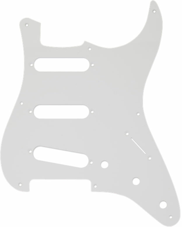 Fender Pickguard Strat Sss '50s Vintage 8-hole 1-ply White - Schlagbrett - Main picture