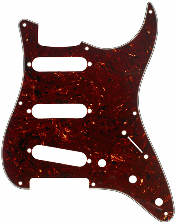 Fender Pickguard Strat Sss '50s Vintage 8-hole 4-ply Tortoise Shell - Schlagbrett - Main picture