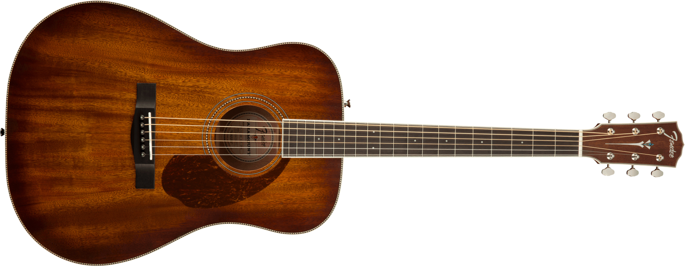 Fender Pm-1e All-mahogany Ne Paramount Dreadnought Tout Acajou Ova +etui - Aged Cognac Burst - Folk-Gitarre - Main picture