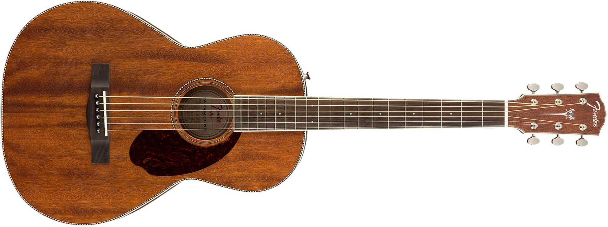 Fender Pm-2 All Mahogany W/case Paramount Parlor Tout Acajou 2017 - Natural Open Pore - Westerngitarre & electro - Main picture