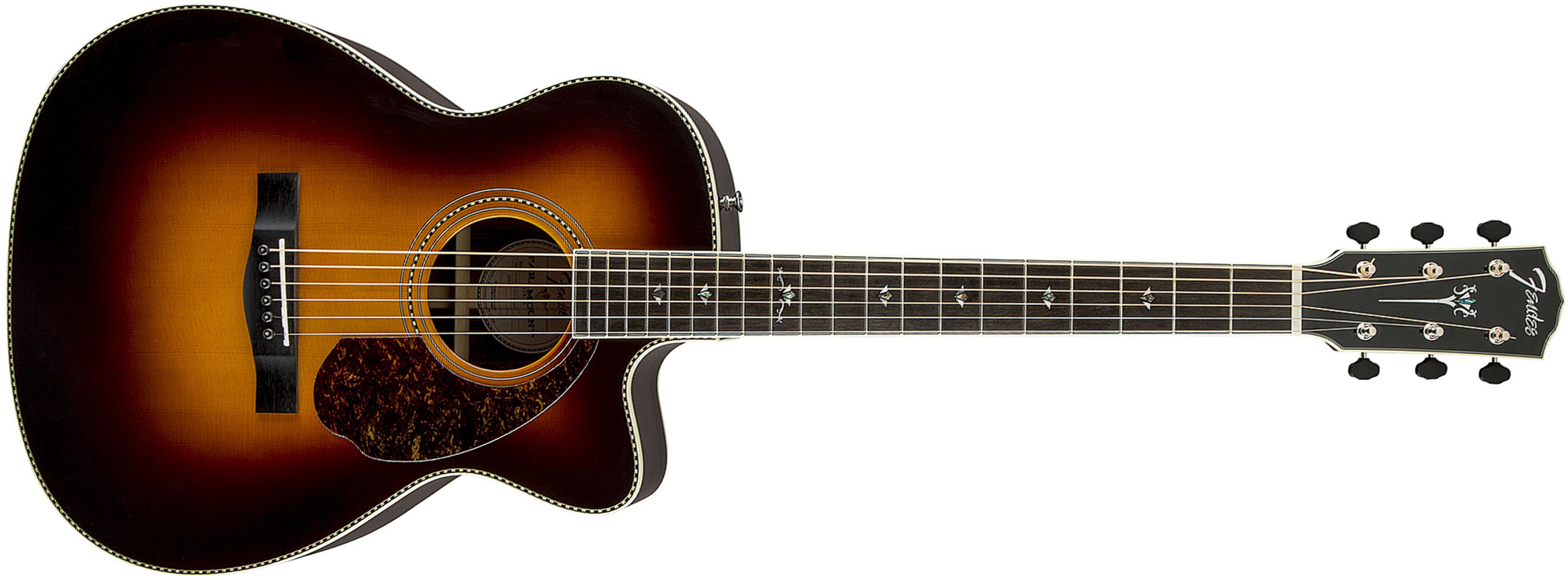 Fender Pm-3 Deluxe Paramount Triple 0 - Vintage Sunburst - Westerngitarre & electro - Main picture